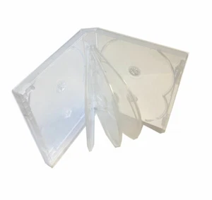 Nuevo estuche de almacenamiento de reemplazo de DVD transparente de 1 MegaDisc de 25 mm con 10 discos con solapa - Imagen 1 de 4