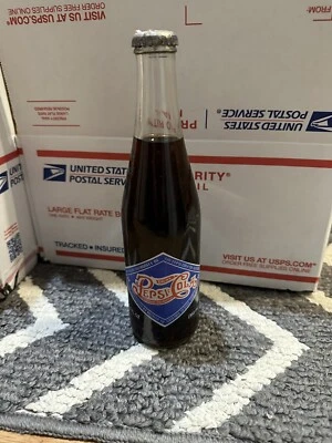 New Pepsi Cola Double Logo 12 Oz  Limited Edition Replica Glass Bottle Of 1900s - Image 1 of 4