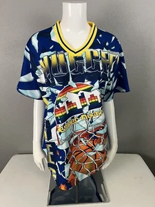 MITCHELL & NESS Women’s Denver Nuggets V Neck Shirt Size Medium NWOT - Picture 1 of 8