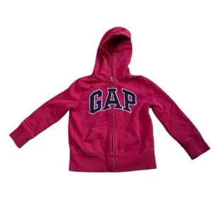 Gap kids boys toddlers zip up sweatshirt hoodie Red Sz 4-5 - Picture 1 of 7