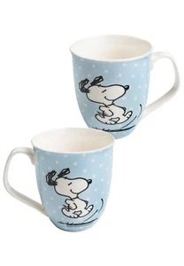 The Peanuts Snoopy Tazza Tazza da Caffè Tazza da Caffè Blu con Punti 280 ml - Foto 1 di 3