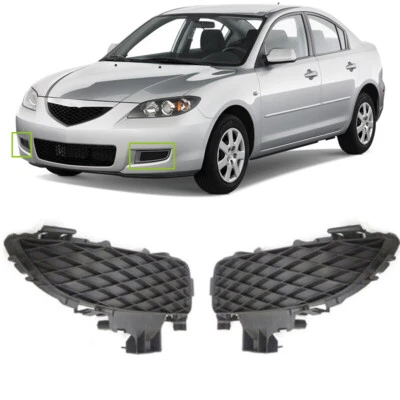 Par de soportes de cubierta de faro antiniebla delantero para Mazda 3 2004-2008 rejilla antiniebla izquierda y derecha Foto 1 de 4