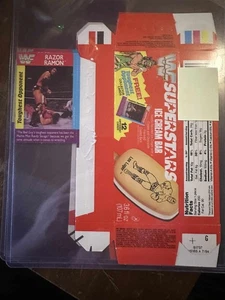 1993 Razor Ramon WWF Superstars Wrestling Ice Cream Card WWF -Attached to box - Picture 1 of 1