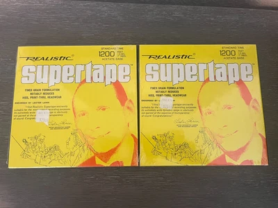 (2) Sealed Realistic Supertape 1200 ft 7" Reel To Reel Tapes - Image 1 of 3