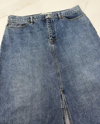 Vintage Gap Jeans Maxi Skirt Womens 14 Blue Medium Wash Y2K 90s Boho Western - Image 1 of 4