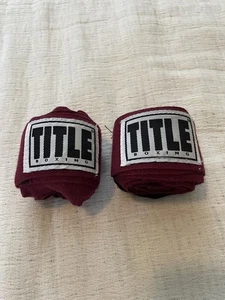 Title Boxing 180" Semi Elastic Mexican Handwraps Maroon Martial Arts Kickboxing  - Picture 1 of 7