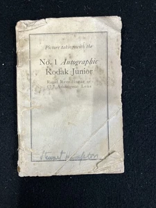 1921 KODAK NO.1 AUTOGRAPHIC CAMERA OWNER'S MANUAL - Picture 1 of 4