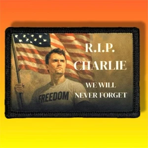 Charlie Kirk Patch Moral / Military Badge Army Tactical MAGA USA 944 - Bild 1 von 8