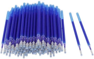100 Pcs Heat Erasable Fabric Refills Patchwork Marking Pens High Blue - Picture 1 of 6