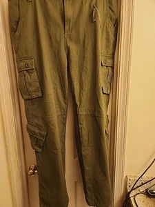 Pantalones cálidos estilo ejército con forro multibolsillo utilitario, exterior, caza pesca - Imagen 1 de 7