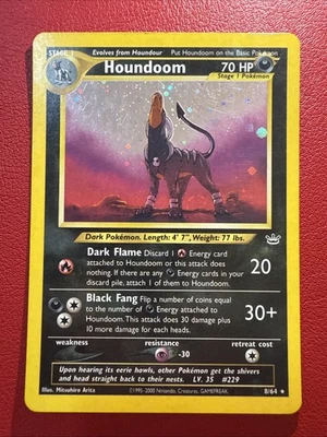 Pokémon - Houndoom - Neo Revelation 8/64 - Unlimited - HP/MP - VINTAGE - Image 1 of 4