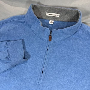 Sudadera Pullover Peter Millar Azul 100% Algodón 1/4 Cremallera Para Hombre XL Preppy Golf - Imagen 1 de 10