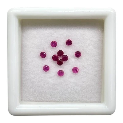 11 Pcs Natural Ruby Mozambique Round Calibrated Cut 1.80mm Loose Gemstones Lot - Image 1 of 4