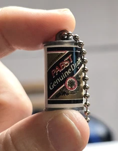 Vintage Pabst Genuine Draft Beer can Key Ring Keychain Pendant - Picture 1 of 3