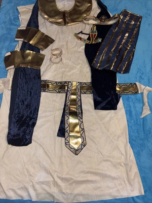 Disfraz California Antiguo Egipcio Túnica Adulto Hombre Mujer S/M + Pulseras Serpiente Foto 1 de 4