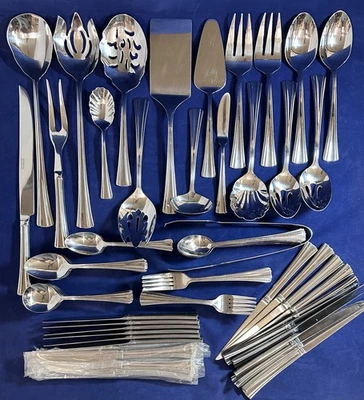 Reed and Barton Brookshire Stainless Steel Faltware Set 92 Pieces - Image 1 of 4