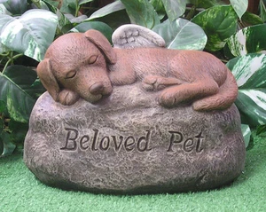 1455 Geliebtes Haustier Welpe Hund Denkmal Latex Fiberglas Produktion Form Beton - Bild 1 von 6