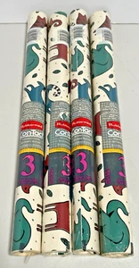 Rubbermaid Contact Paper Vintage Indies Animals Elephant Lot of 4 Rolls 1995 NOS - Picture 1 of 5