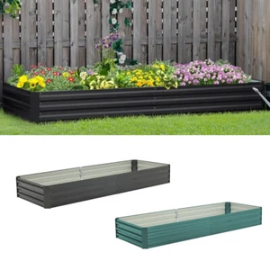Metal Garden Raised Bed Steel Outdoor Planter Grow Box for Vegetable/Flower/Herb - Picture 1 of 72