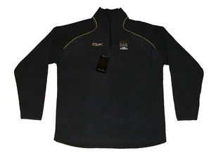 Manchester City Soccer Fleece Top England Reebok Soft Coat Football Zip Jacket - Picture 1 of 3