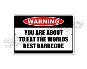*Alluminio* Miglior Barbecue Avviso del Mondo 8" x 12" Divertente Insegna Novità Metallo NS - Foto 1 di 2
