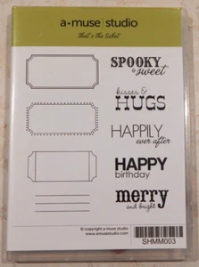 Gebrauchte A Muse Studio Stempel "DAS IST DAS TICKET" #SHMM003 Etiketten Wörter Urlaub - Bild 1 von 4