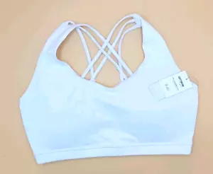 COTTON ON CURVE Strappy Sports Crop Bra Size 16 White NWT - Picture 1 of 2