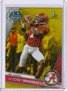 2023 Bowman University rifrattore giallo cromato /75 Ja'Corey Brooks #4 - Foto 1 di 2