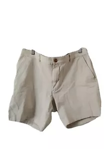 Club Room Shorts Mens 34 Beige Khaki Golf Zipup Pockets Stretch - Picture 1 of 6