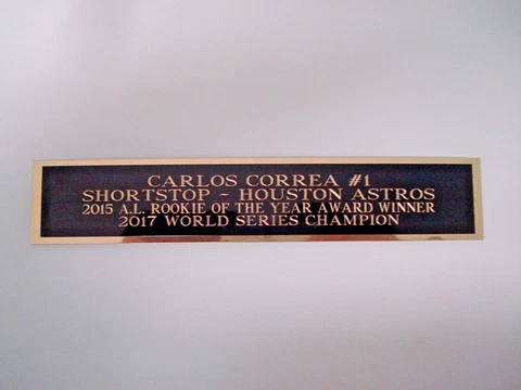 Carlos Correa Baseball Card Plaque Or Display Case Nameplate 1.5 X 8 Cover