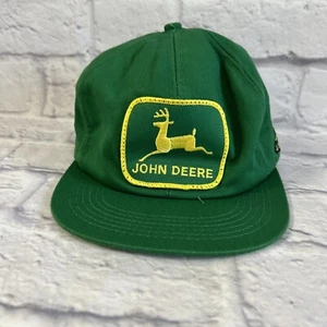 Vintage K Products JOHN DEERE Green & Yellow Snapback Trucker Hat Cap Personal - Picture 1 of 8