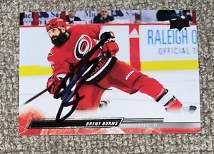 2022-23 Brent Burns Signed Upper Deck UD 525 Carolina Hurricanes COA - Picture 1 of 3
