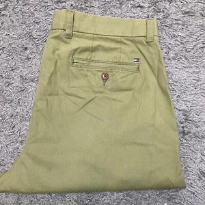 Tommy Hilfiger Hose Herren 36x34 Olivgrün Freizeit Regular Fit Flatfront Chino - Bild 1 von 23