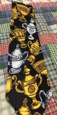 E. Graziano Men's Necktie Worlds Greatest Number One Dad Father's Day - Image 1 of 4
