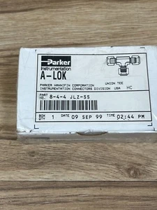 Parker 8-4-4 JLZ-SS, Tee, Tube to Pipe 1/2" x 1/4" X 1/4" - New Old Stock - Picture 1 of 2