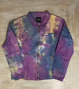Mens Jacket Harrington Medium Tie Dye Multi Coat Bomber RRP £60 Boohoo Man - Picture 1 of 12