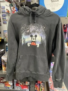 Disney X American Eagle Black Mickey Mouse Distressed Hoodie Size S Super Soft - Picture 1 of 5