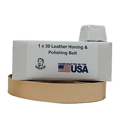 1  X 30  Leather Honing & Polishing Strop Belt - Buffing Compound Included • 17.16£