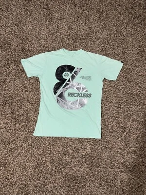 Men’s Mint Green Young And Reckless Graphic T-Shirt Vintage - Image 1 of 2
