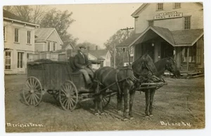 RPPC NY McLane Maricle tienda y vagón de entrega condado de Tompkins - Imagen 1 de 2