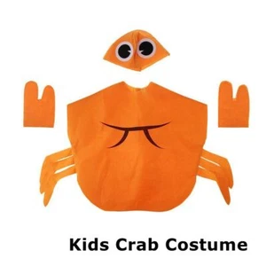 Nonwovens Fabric Kids Crab Costume Animal Outfit Party Fancy Dress - Picture 1 of 10