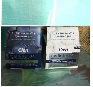 2  PIÈCES CELLINTENSE CIEN CRÈME DE JOUR / NUIT ANTI -RIDES À L’ACID HYALURONIC - Picture 1 of 2
