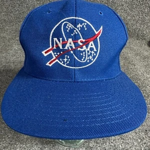 Nasa Hat Blue Snapback Embroidered - Picture 1 of 5