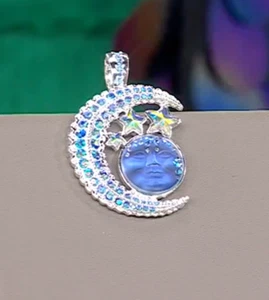 Kirks Folly Goddess Seaview Moon Stardust Enhancer Pendant - Silvertone - NWT - Picture 1 of 4