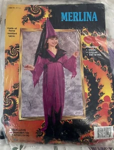 Vintage NOS Deluxe "Merlina" Child RG Costumes Medium (8-10) Flame Resistant - Picture 1 of 5