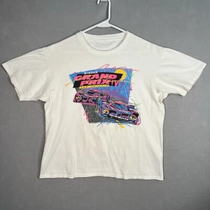 Vintage 90s Nissan Grand Prix IMSA GTP Racing T Shirt Adult Medium White Mens - Picture 1 of 11
