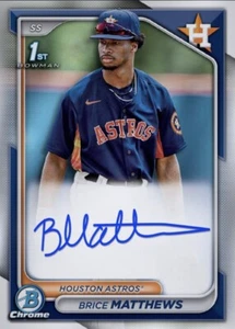 2024 Topps Bowman Auto Chrome Prospect Signature BRICE MATTHEWS Digital - Picture 1 of 1
