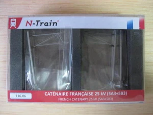 FR - N-train - ref.216.06 - Poteaux à consoles SNCF 25 kV (10 pièces) (5A3+5B3) - Bild 1 von 3