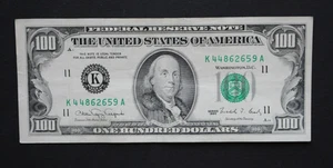 1990 $100 Federal Reserve Note/Dallas/F-2173K/light circulation/FREE SHIPPING - Picture 1 of 8