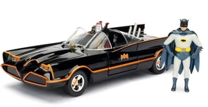 JADA TOYS, BATMOBILE Classique 1966 avec figurine BATMAN et ROBIN, échelle 1/... - Picture 1 of 8